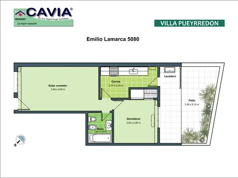Depto Tipo Casa en Alquiler de 2 ambientes