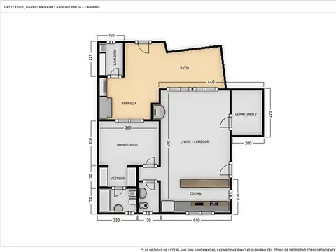 Departamento 2 ambientes con 1 baño