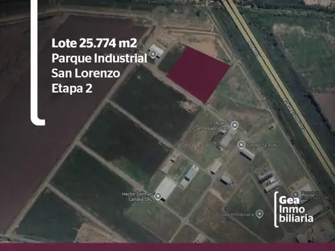 UNICO Lote 25.774 m2  FRENTE A AUTOPISTA, EXCELENTE UBICACIÓN - SECTOR INDUSTRIAL-  Parque Indu...