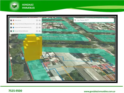 Terreno en Venta 9  mts Frente