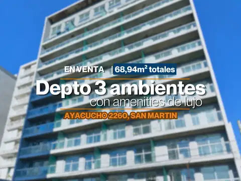 DEPARTAMENTO 3 AMBIENTES EN VENTA CON AMENITIES DE LUJO