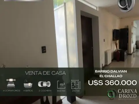 Casa en venta de 4 dormitorios c/ cochera en El Challao