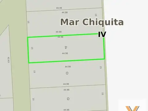 Terreno en Venta 44  mts Fondo