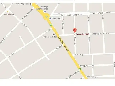 VENTA: TERRENO AL FRENTE Calle Tucuman 2500 VGG - EXCELENTE UBICACION