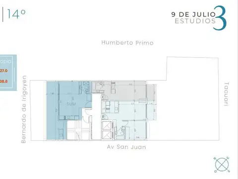 Departamento en Venta de 1 dormitorio