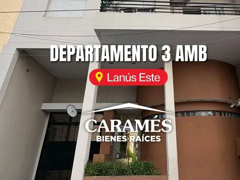 Depto de 3 amb c/ balcón y vista panoramica en Lanús E. Edificio c/ SUM y Gym