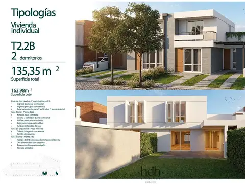 Casa venta en housing 2 dormitorios 2 baños con pileta sum