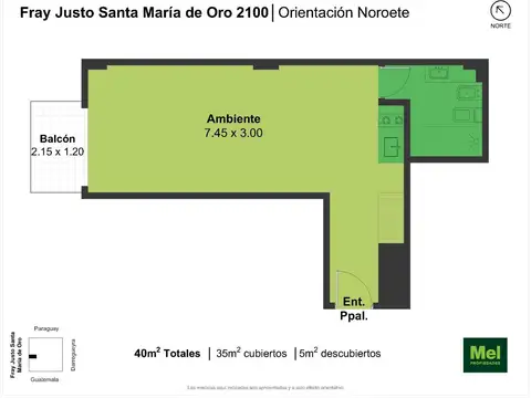 Fray Justo Santa María De Oro 2100, Piso 1°