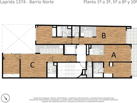 Venta Departamento 3 ambientes con 2 baños completos en Construcción en Barrio Norte
