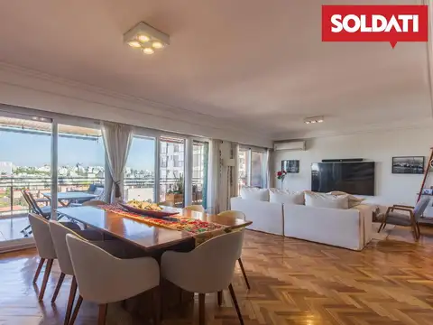 Semi piso en venta 4 ambientes   dependencias, cochera, balcón terraza y vista abierta. Apto crédito