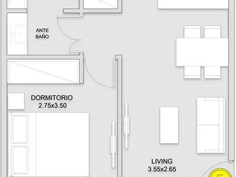 DEPARTAMENTO venta 2 AMBIENTES 45 metros POZO