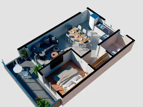 Departamento 5 ambientes con 2 baños