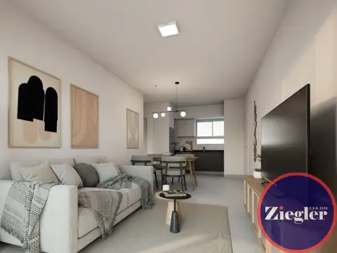 Departamento 2 ambientes con 1 baño