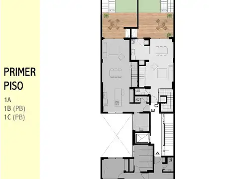 Departamento 4 ambientes con 2 baños