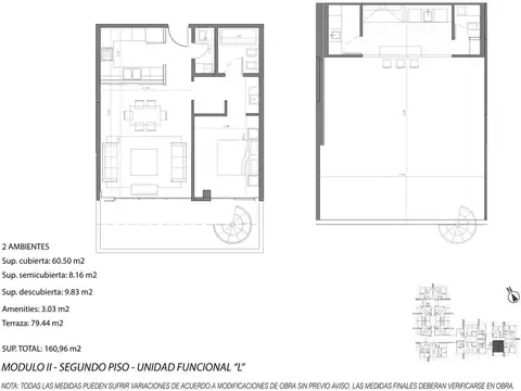 Departamento en Venta de 1 dormitorio