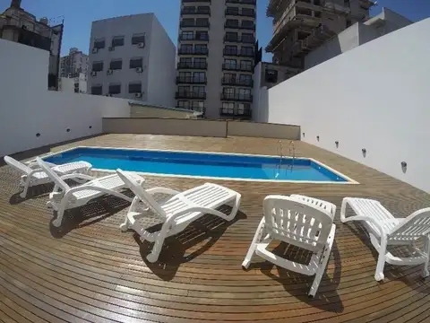 TEMPORAL AMOBLADO ZONA UADE  BALCON  MUY LUM 7º PISO  A. ACOND. SEGURIDAD 24 HS PISCINA SOLARIUM