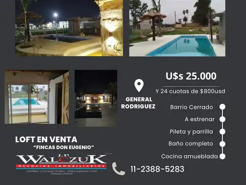 Loft en venta en Fincas Don Eugenio – General Rodríguez