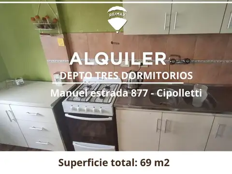 ALQUILER DEPARTAMENTO TRES DORMITORIOS -CIPOLLETTI