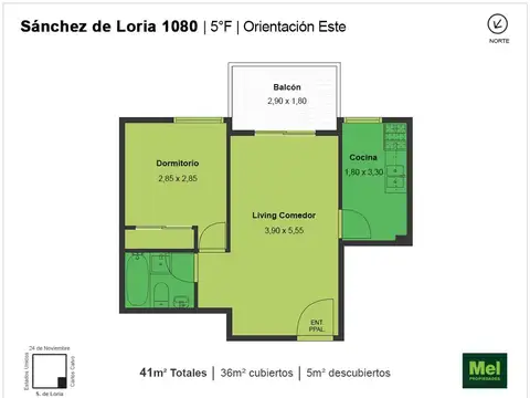 Sanchez De Loria 1000, Piso 5
