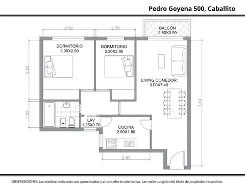 Departamento en Venta en Caballito, USD 165.000