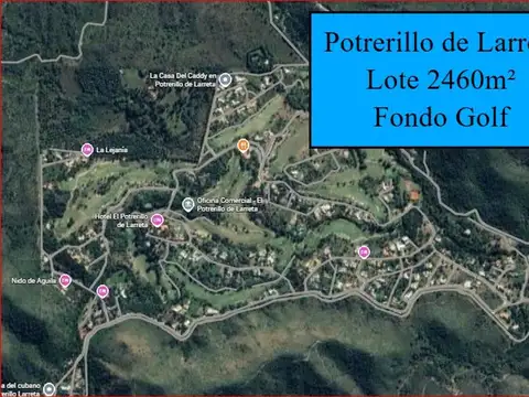 POTRERILLO DE LARRETA - Fondo Golf - Lote 2460m²