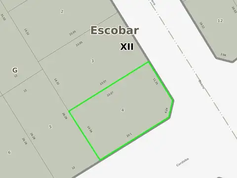 Lote en venta, Felipe Boero esq. Córdoba (Parcela N°4 de la Manzana 3b), Belén de Escobar. ¡ESCRITURA INMEDIATA!  VENTA DE CONTADO