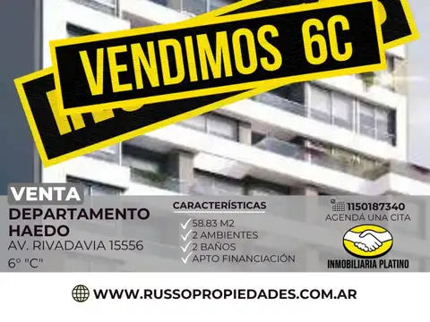Venta Departamento 2 Ambientes Haedo Moron 6°C