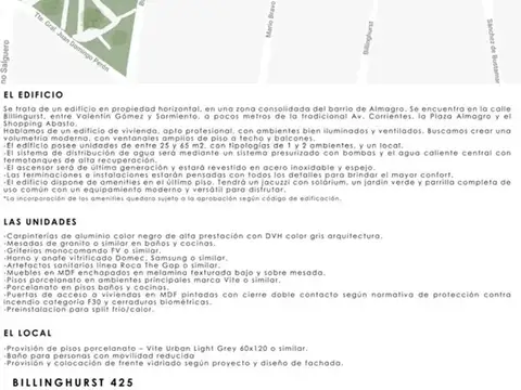 Departamento en Venta en Almagro, USD 64.900