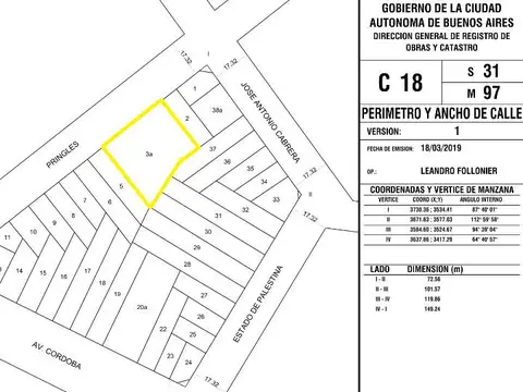 Terreno en Venta de 1974,0 m2