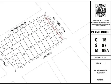 Terreno en Venta en Villa Devoto, USD 315.000