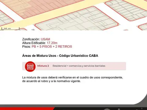 Terreno en Venta en Villa Urquiza, USD 390.000