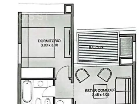 Departamento en Venta de 2 ambientes