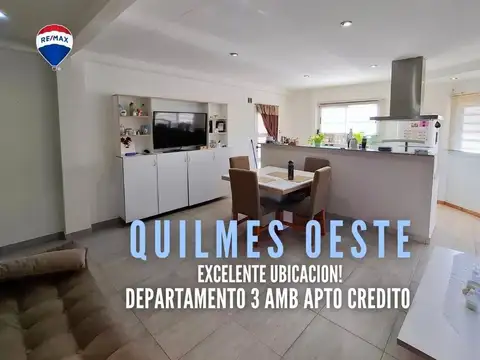 VENTA DEPTO 3 AMB QUILMES APTO CREDITO