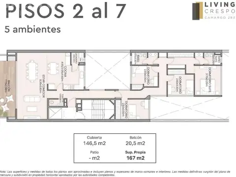 Pisos 5 amb. en Parque Centenario con amenities y cocheras
