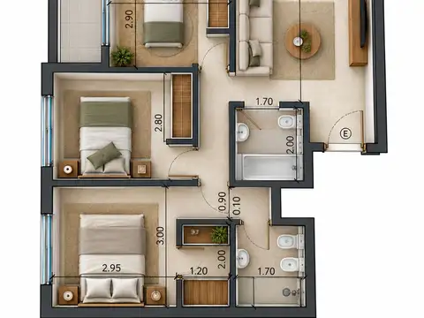 DEPARTAMENTO 4 AMBIENTES CON BALCON EN VENTA