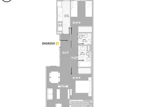 Venta / Permuta - Departamento 2 dormitorios con balcón terraza - Lourdes, Rosario.
