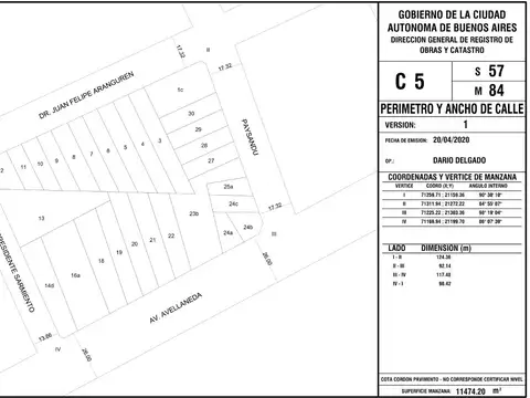 Terreno en Venta en Caballito, USD 790.000