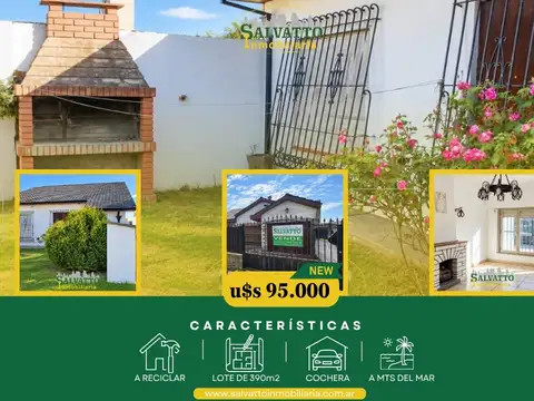 Gran lote de 390 m² sobre Av. Mario Bravo con dos chalets en Punta Mogotes