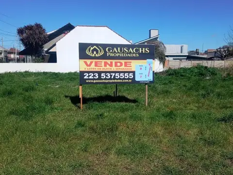 Lote en antesquina de av. fortunato de la plaza