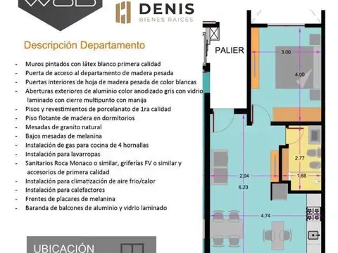 Departamento en Venta de 1 dormitorio