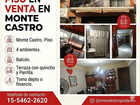 PISO EN VENTA EN MONTE CASTRO
