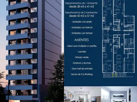 Departamento en Nuñez 2 ambientes