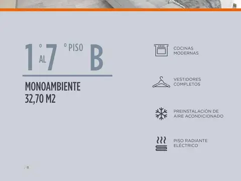 Av. San Martín 4820 8º B - Monoambiente divisible de pozo