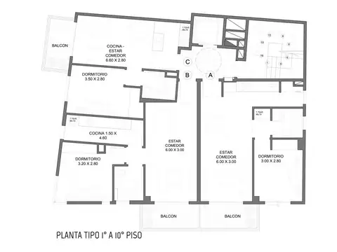 Edificio de 12 pisos unidades de 2 amb