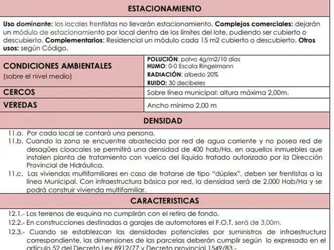 Terreno en Venta 24  mts Fondo