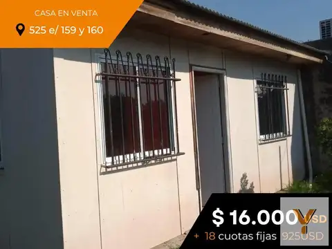 Casa en venta - 2 dormitorios 1 baño - 40mts2 - Melchor Romero