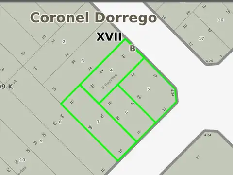 VENTA. LOTE EN ESQUINA DE 715 m2. CNEL. DORREGO