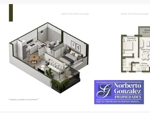 Departamento en Venta en Martín Coronado, USD 62.500