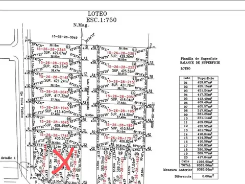 Terreno en Venta de 318,0 m2