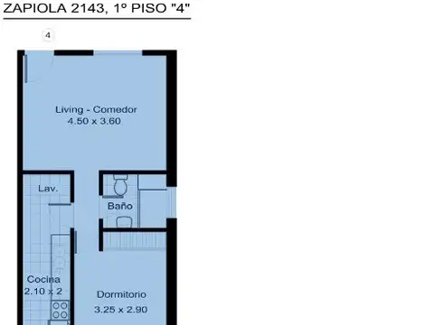 Zapiola 2100, Piso 1